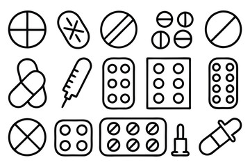 pharmaceutical dosage forms editable stroke outlin