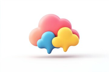 3d cartoon Brainstorming icon