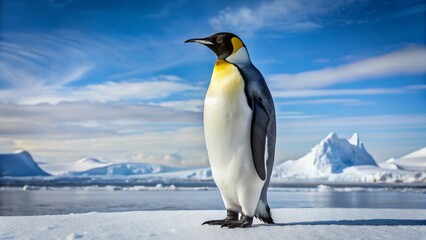 penguin on ice