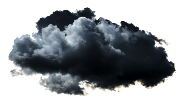 Dark Cloud Icon PNG Isolated on White Background, High Quality, 4K Download, Business Partnership Agreement Symbol, Stormy Weather Design, Modern, Professional, Digital Template, 2025, HD, Creative