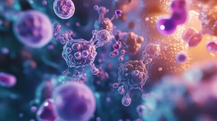 Microscopic Viral Cluster, Cellular Background, Research