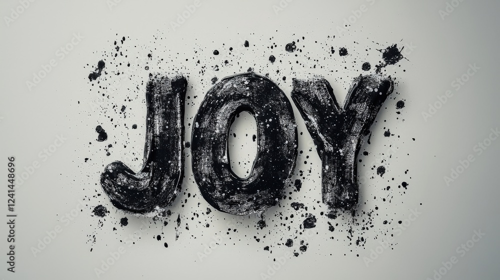 Poster artistic black text 