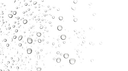 Glistening water droplets on a transparent glass surface creating a mesmerizing abstract pattern of reflections and textures