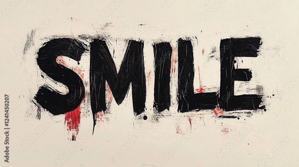 Poster bold black text 