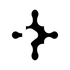 Abstract Black and White Symbol: A Modern Geometric Design Icon