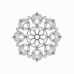 vector illustration of a flower mandala