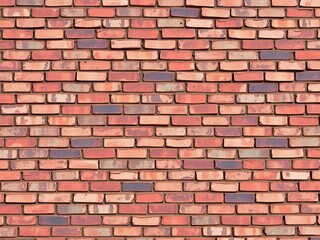 Aged Brick Wall Texture with Rusty Metal Embellishments