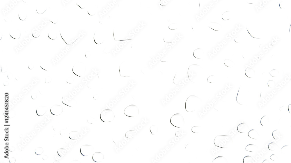 Aufkleber stunning closeup of isolated water droplets captured against a pure white background highlighting th