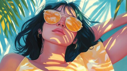 Summer chill illustrations capture peaceful and carefree vibes.