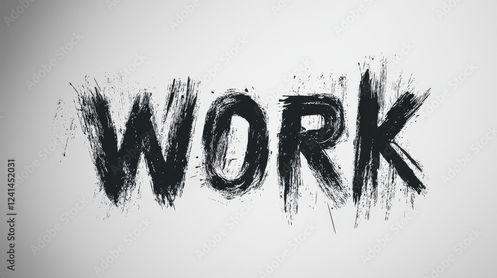 Poster abstract black text 