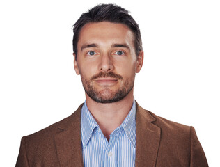 Portrait, businessman and serious with confidence for fashion, formal and modern for professional...