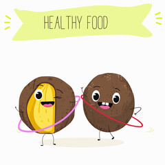  Bambangan fruit cute funny cheerful characters. Vector hand drawn illistration.