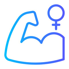 girl power gradient icon