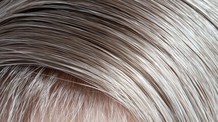 Fototapeta premium Close-up grey hair strands, beauty texture