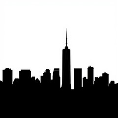 Las vegas skyline silhouetted skyline cityscape architecture illustration building city vector