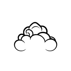 Cloud Vector Illustration: A Whimsical Design of Cumulus Clouds, Perfect for Nature and Weather Related Projects