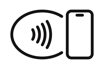 NFC payment icon. Smartphone payment symbol. Vector illustration.