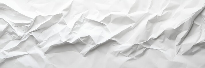 Fototapeta premium Crumpled White Paper Texture Background - Abstract Graphic Design