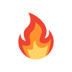 Fire icon. Flame, bonfire symbol. Vector illustration.