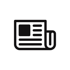 Newspaper icon. News symbol. Vector illustration.