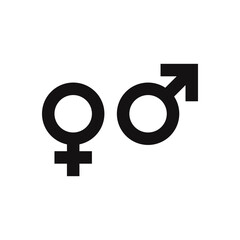 Gender icon. Male and female symbol. Vector illustration.
