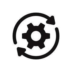 Obraz premium Implementation icon. Sync process symbol. Vector illustration.