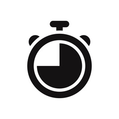 Timer icon. Stopwatch, kitchen timer, countdown timer, cooking time symbols. Vector illustration.