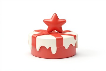 3d cartoon christmas theme product presentation podium