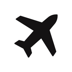 Obraz premium Airplane icon. Aircraft, flight transport symbol. Vector illustration.