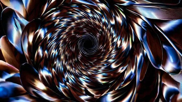 Spiral feathers texture dark shine high detail