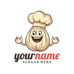 Character Garlic logo design concept vector. Creative Garlic Logo Design Template.