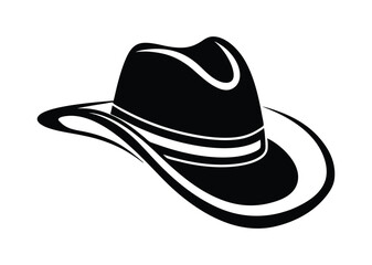 cowboy hat silhouette, rancher cowboy hat, Cowboy hat, Set of American traditional Western hats isolated on white  