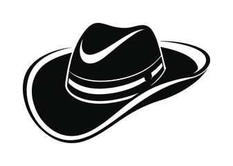 cowboy hat silhouette, rancher cowboy hat, Cowboy hat, Set of American traditional Western hats isolated on white  