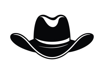 cowboy hat silhouette, rancher cowboy hat, Cowboy hat, Set of American traditional Western hats isolated on white  