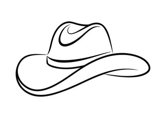 cowboy hat silhouette, rancher cowboy hat, Cowboy hat, Set of American traditional Western hats isolated on white  