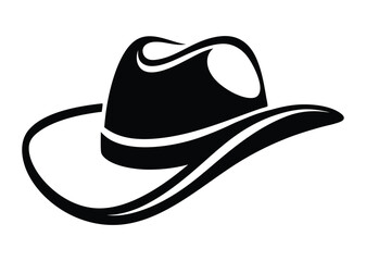 cowboy hat silhouette, rancher cowboy hat, Cowboy hat, Set of American traditional Western hats isolated on white  