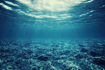 Fototapeta premium Hachijo Island's ocean provides a spectacular diving experience with its vibrant marine life, including schools of Nan'you-kaiwari