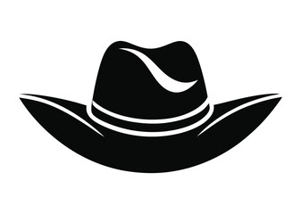 cowboy hat silhouette, rancher cowboy hat, Cowboy hat, Set of American traditional Western hats isolated on white  
