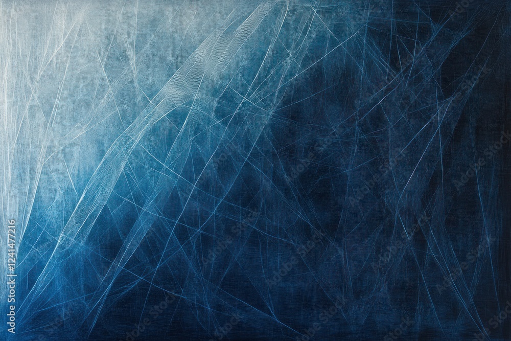 Poster abstract blue lines, flowing and intersecting; a conceptual background for digital or artistic use