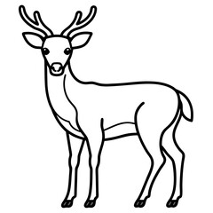 Minimalist Deer Line Art Vector Design