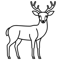 Minimalist Deer Line Art Vector Design