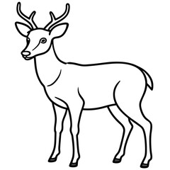 Minimalist Deer Line Art Vector Design