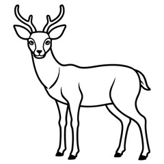 Minimalist Deer Line Art Vector Design
