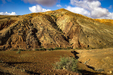 Semi arid landscape near Tazert, Al Haouz province, Morocco