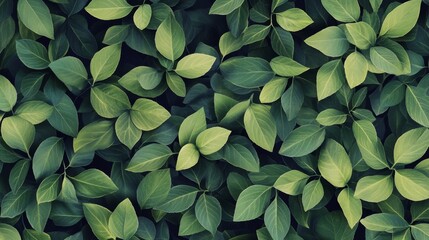 Fototapeta premium Enhance spaces with botanical green leaves pattern interior design digital graphics nature-inspired aesthetic viewpoint