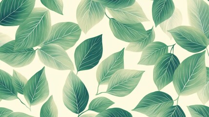 Enhancing spaces with botanical green leaves pattern home decor digital design natural environment aesthetic appeal