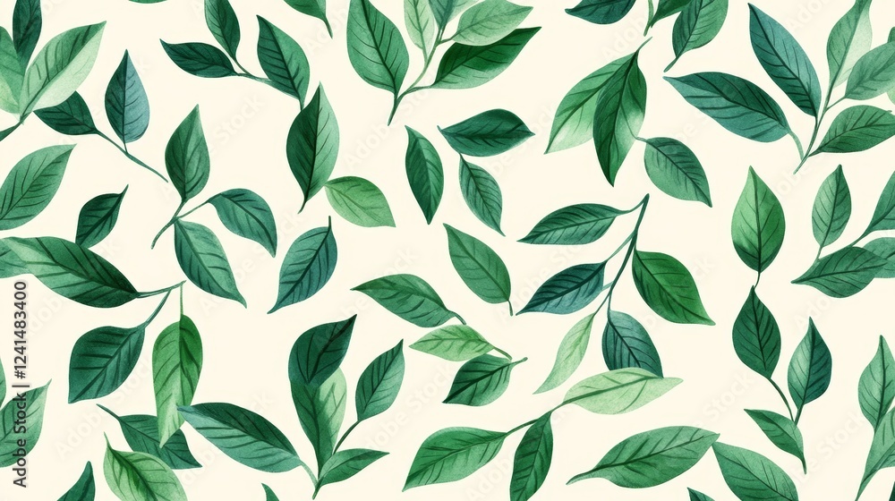 Aufkleber enhancing spaces with botanical green leaves patterns interiors digital design natural environment c