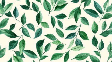 Enhancing spaces with botanical green leaves patterns interiors digital design natural environment close-up organic aesthetics