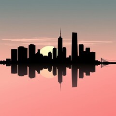 Obraz premium Munich skyline in watercolor on white background silhouetted skyline cityscape architecture illustration building city vector