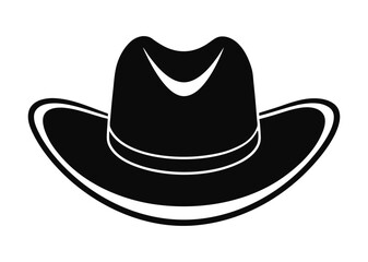 Cowgirl hat silhouette, cowgirl hat icon, cowgirl vector illustration.